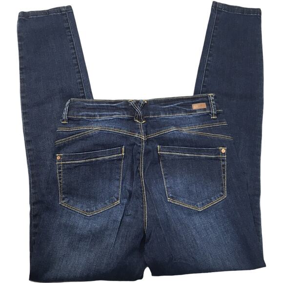 Jolt Skinny Jeans Dark‎ Wash Stretch Denim Juniors 5 Jegging Pants Casual Women - Picture 2 of 10